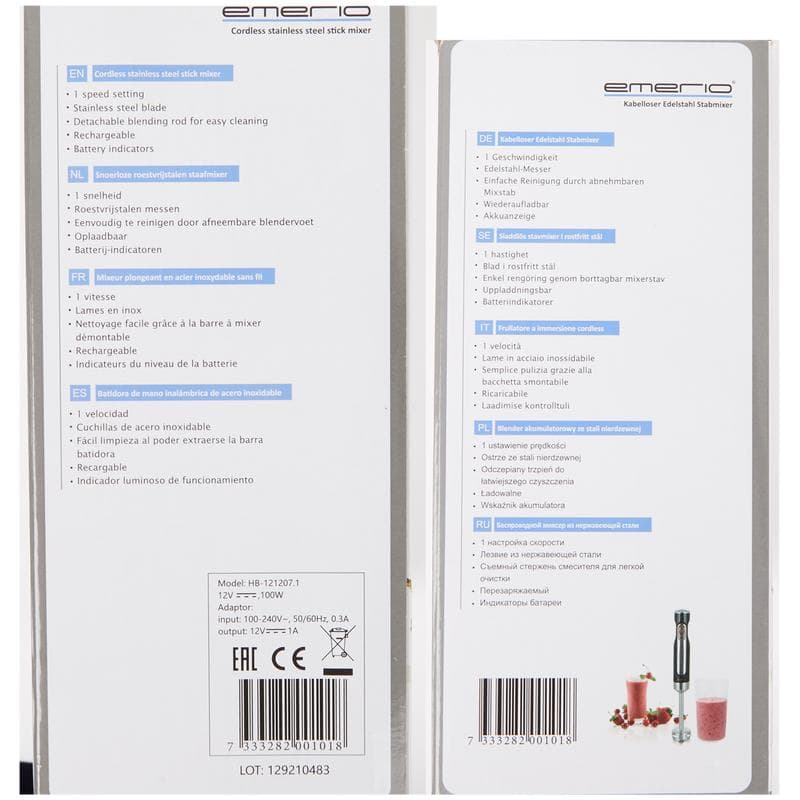 Draadloze staafmixer