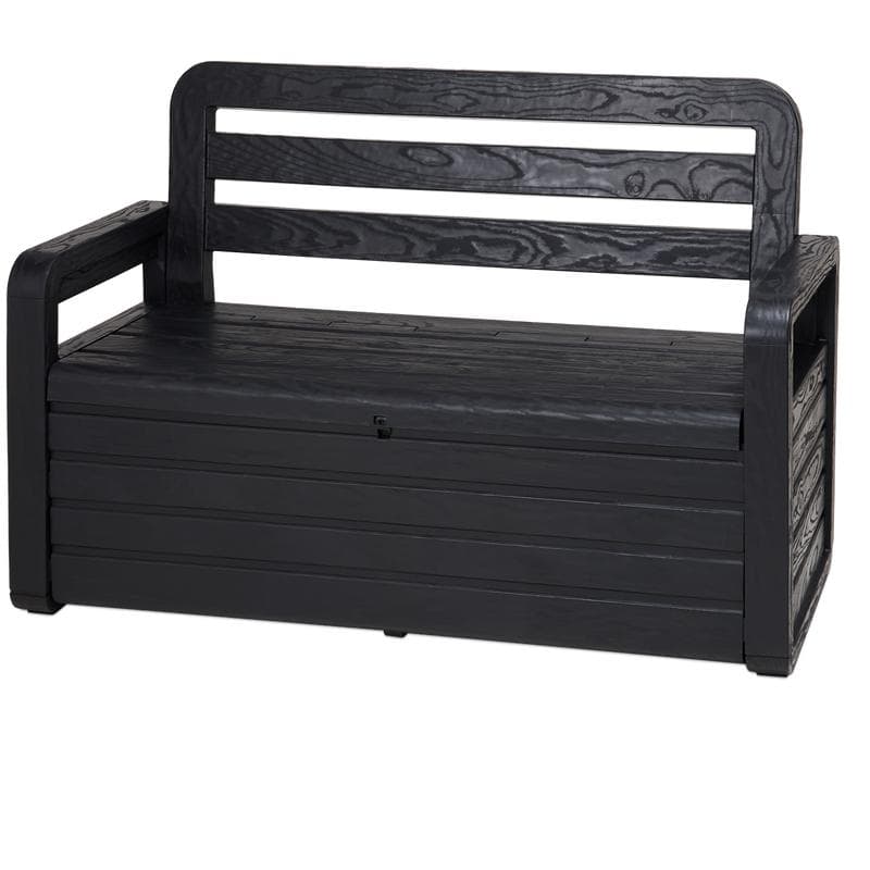 Banc de jardin avec coffre - anthracite