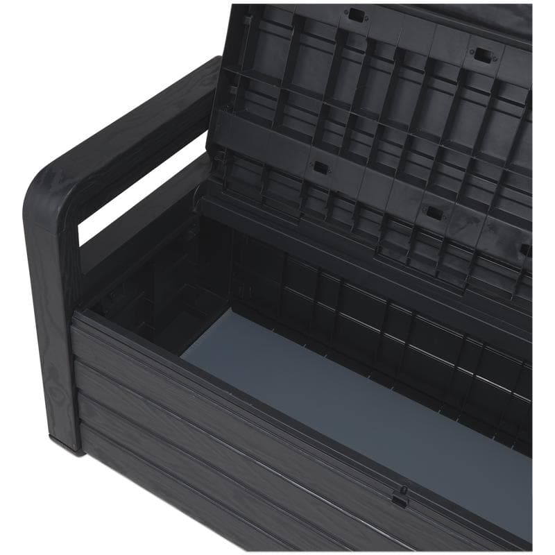 Banc de jardin avec coffre - anthracite