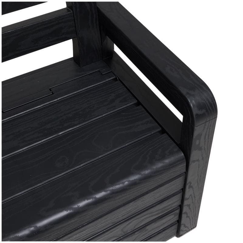 Banc de jardin avec coffre - anthracite