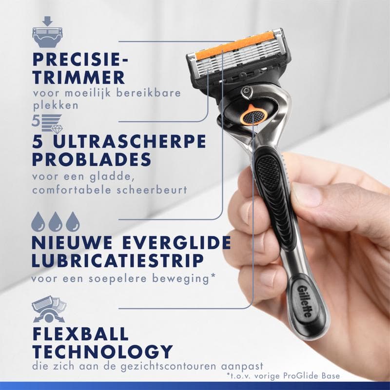 Gillette ProGlide scheersysteem + 8 scheermesjes