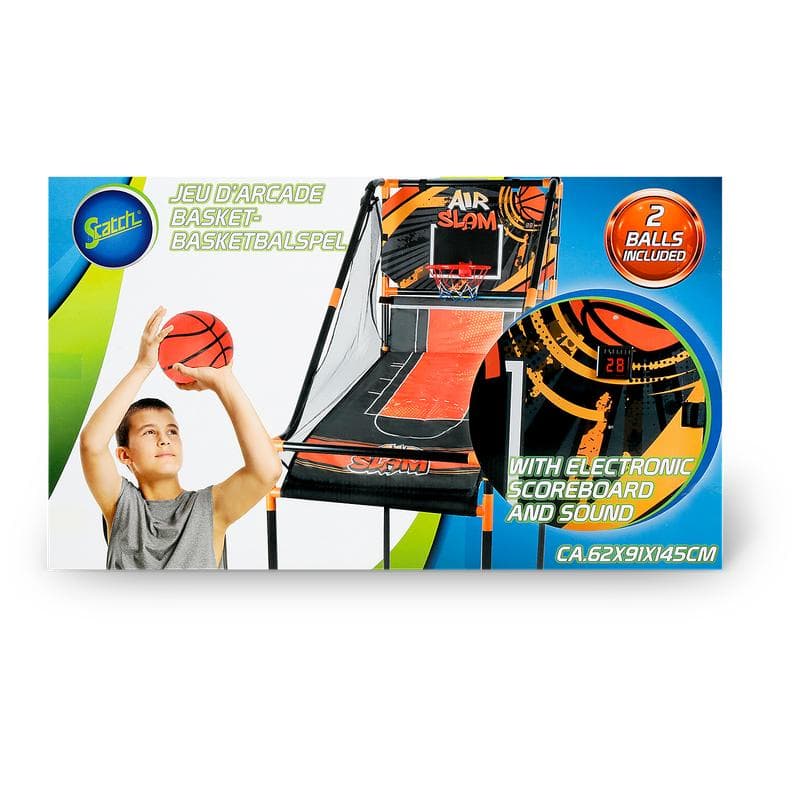 Basketbalspel met scorebord