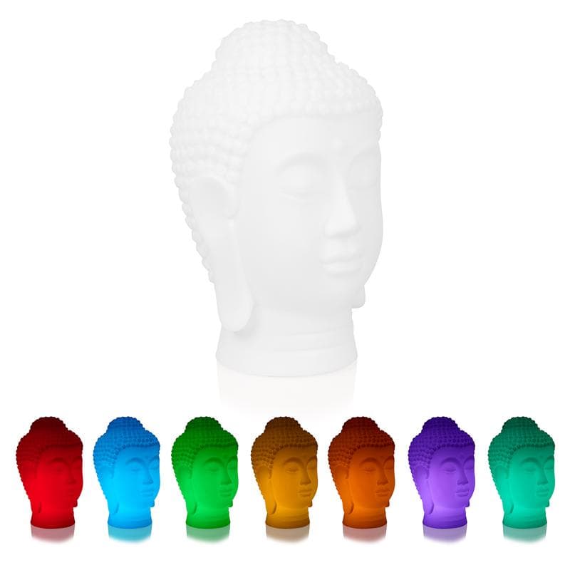 Lampe de jardin solaire tête de Buddha