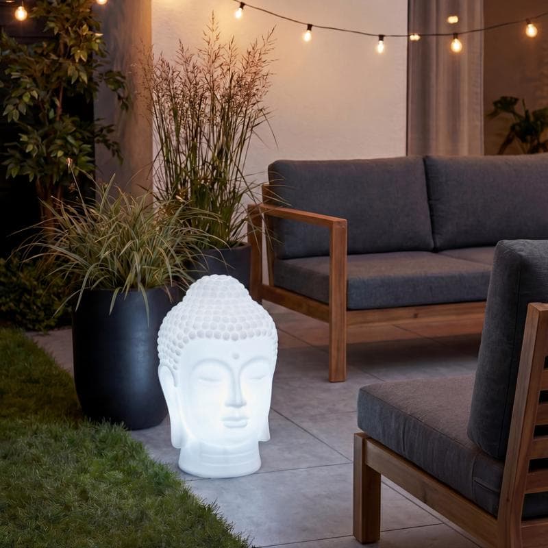 XXL Buddha solarlamp