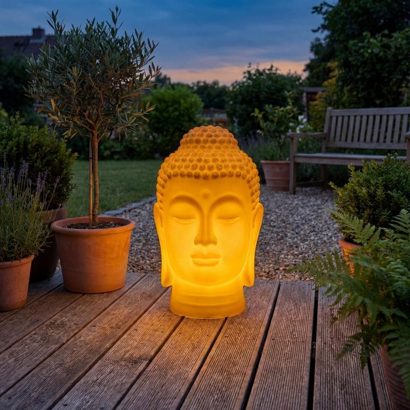 XXL Buddha solarlamp