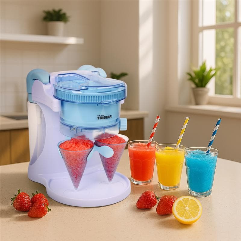 Tristar slushy maker met siroopflessen & bekers