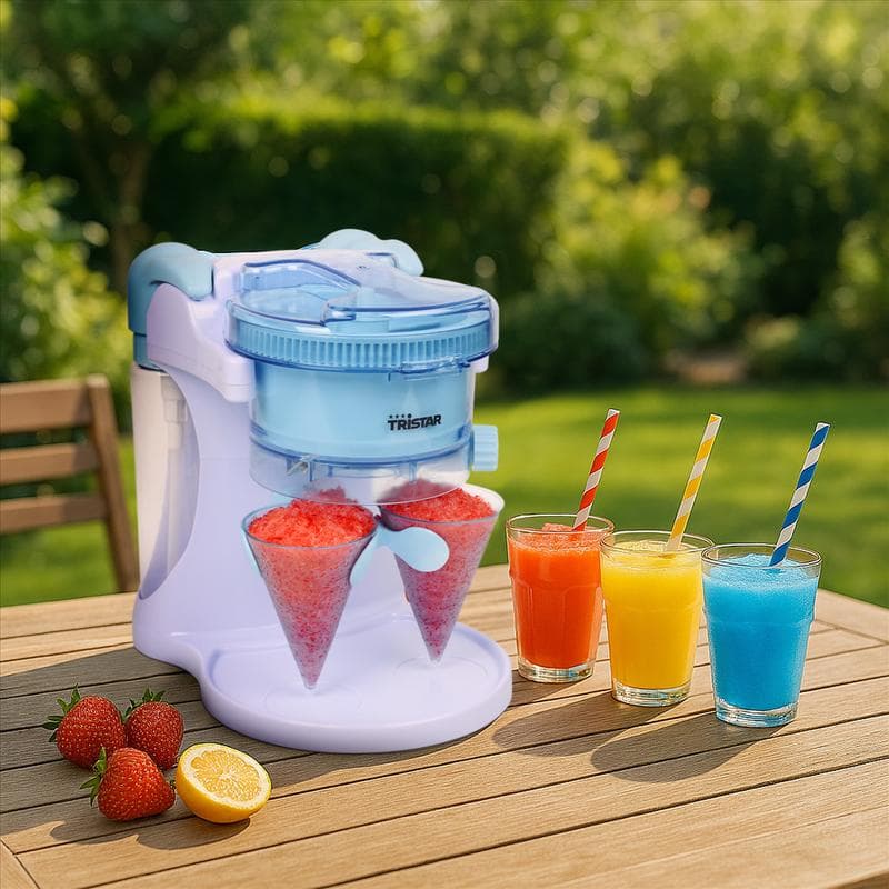 Tristar slushy maker met siroopflessen & bekers