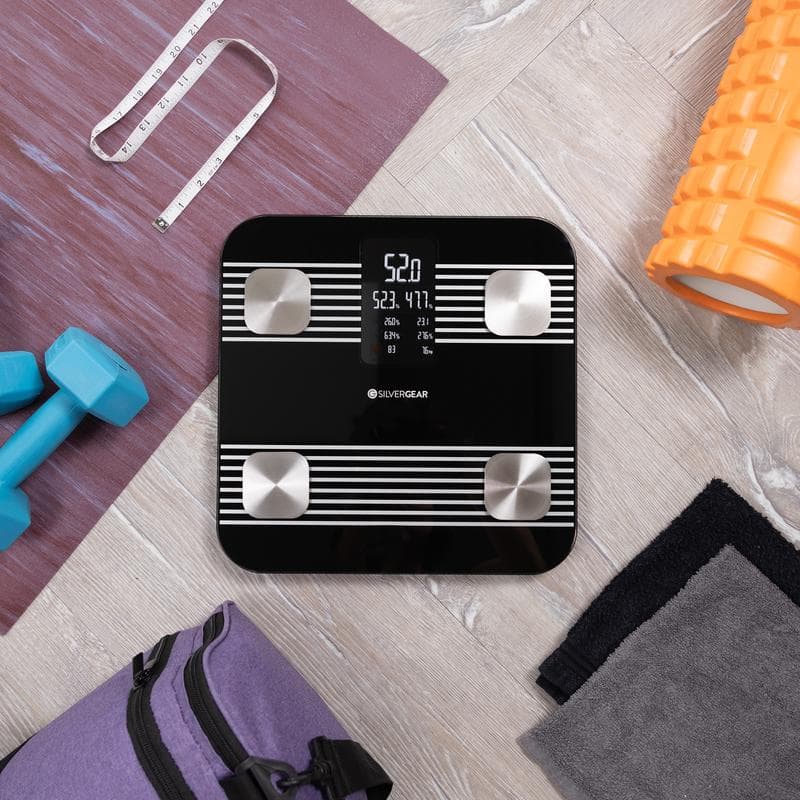 Silvergear smart personenweegschaal - zwart