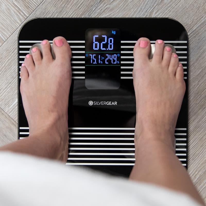 Silvergear smart personenweegschaal - zwart