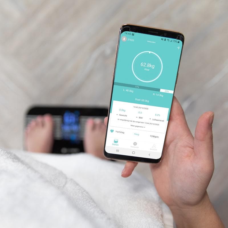 Silvergear smart personenweegschaal - zwart