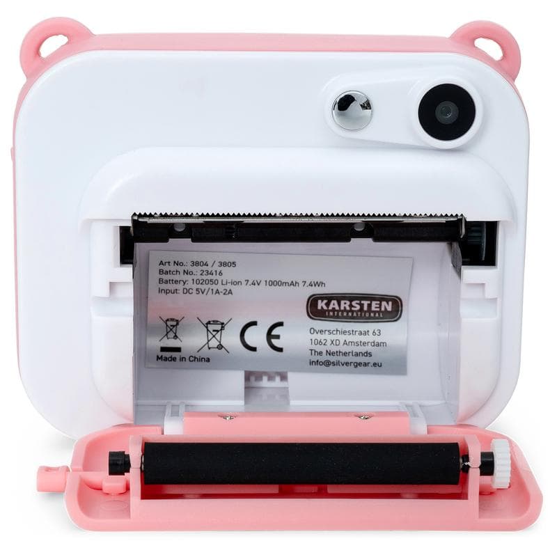 Kindercamera met ingebouwde fotoprint - roze