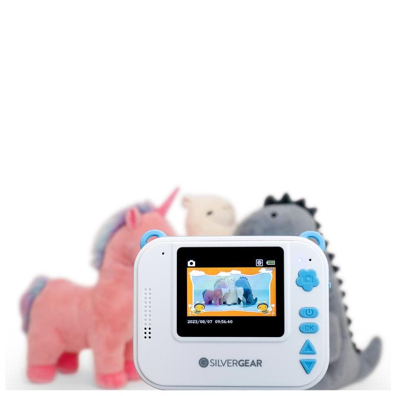 Kindercamera met ingebouwde fotoprint - blauw