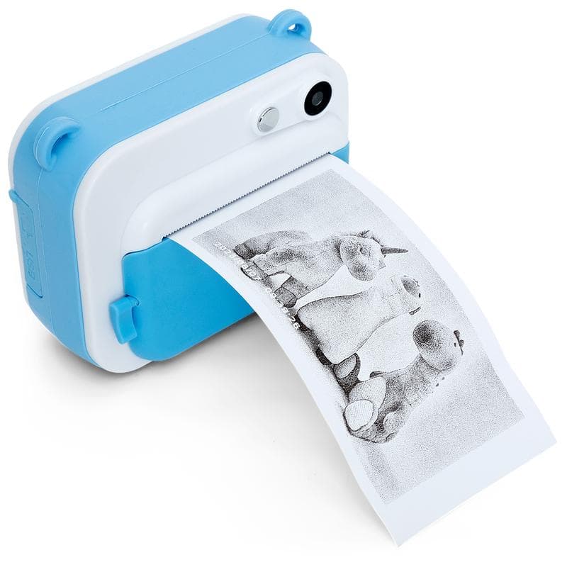 Kindercamera met ingebouwde fotoprint - blauw