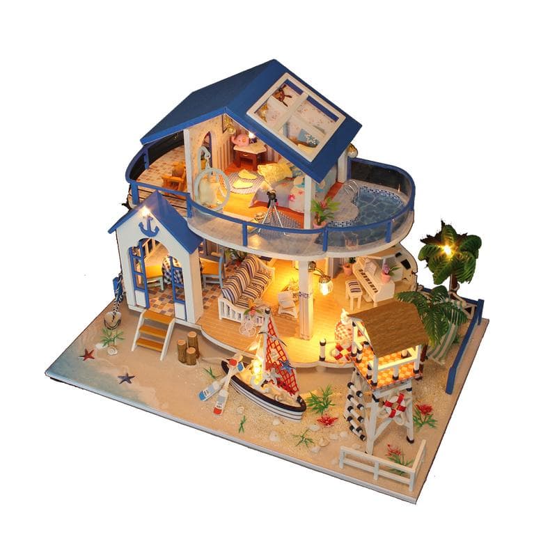 Crafts & Co miniatuur huisje - Strandhuis zomereditie