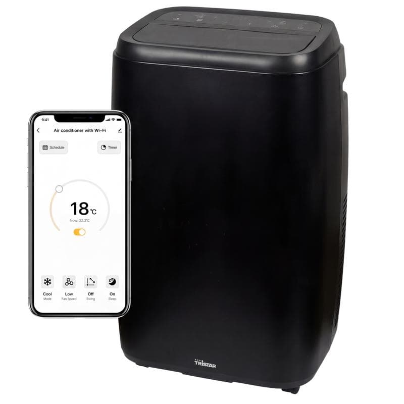 Mobiele smart airco - zwart