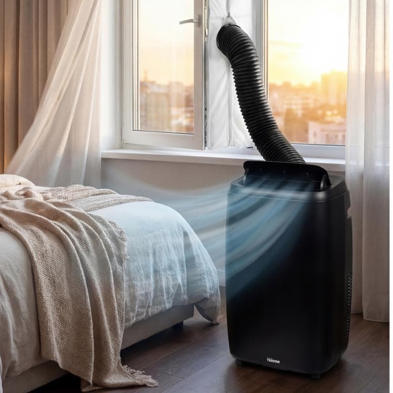 Mobiele smart airco - zwart