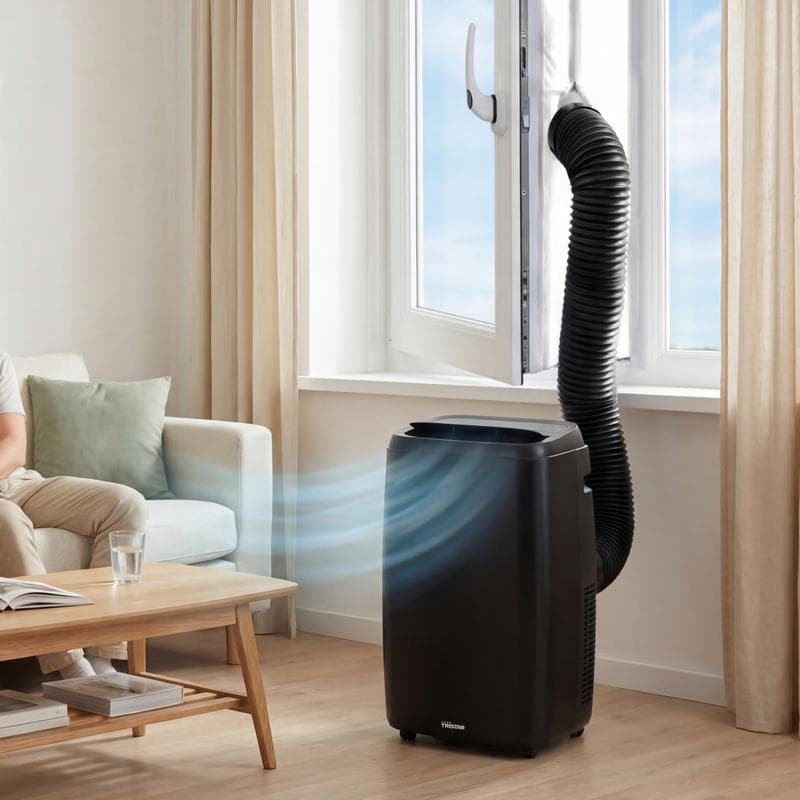 Climatiseur mobile connecté - noir