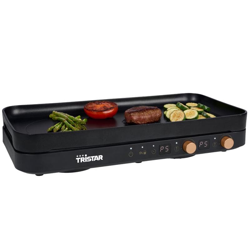 Tristar dubbele inductiekookplaat met grillplaat