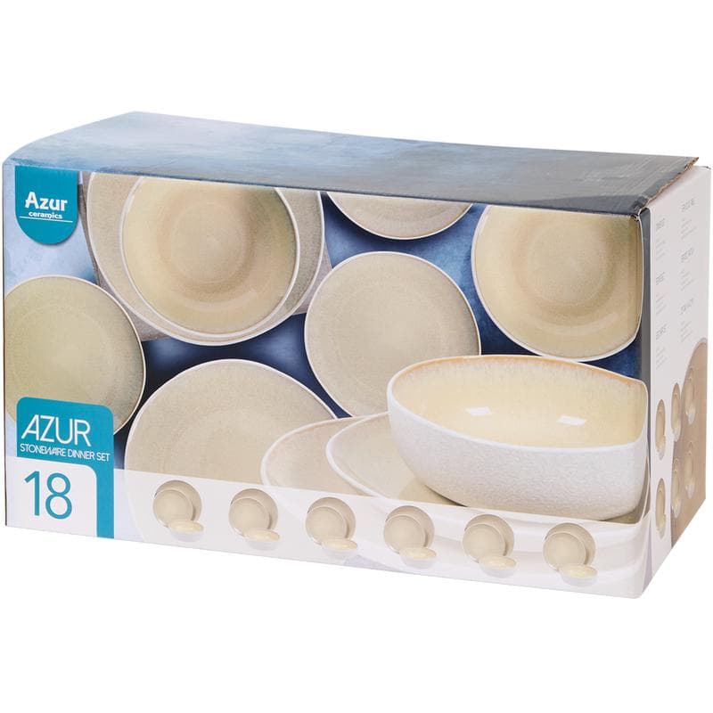 Serviesset Paksos - zand/wit