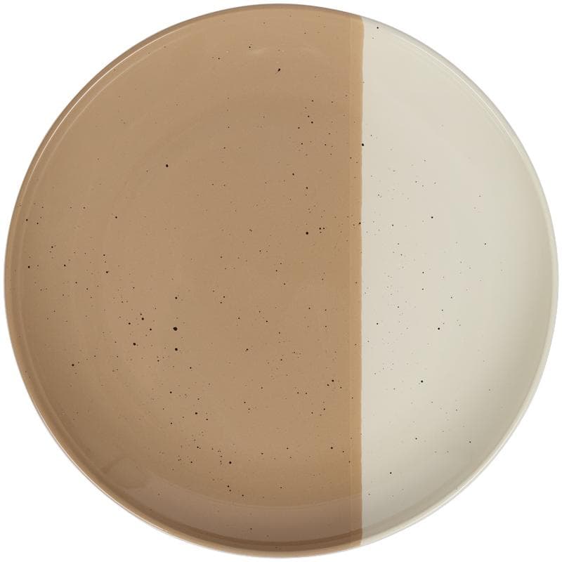 Azur serviesset met gespikkeld design - beige/roze
