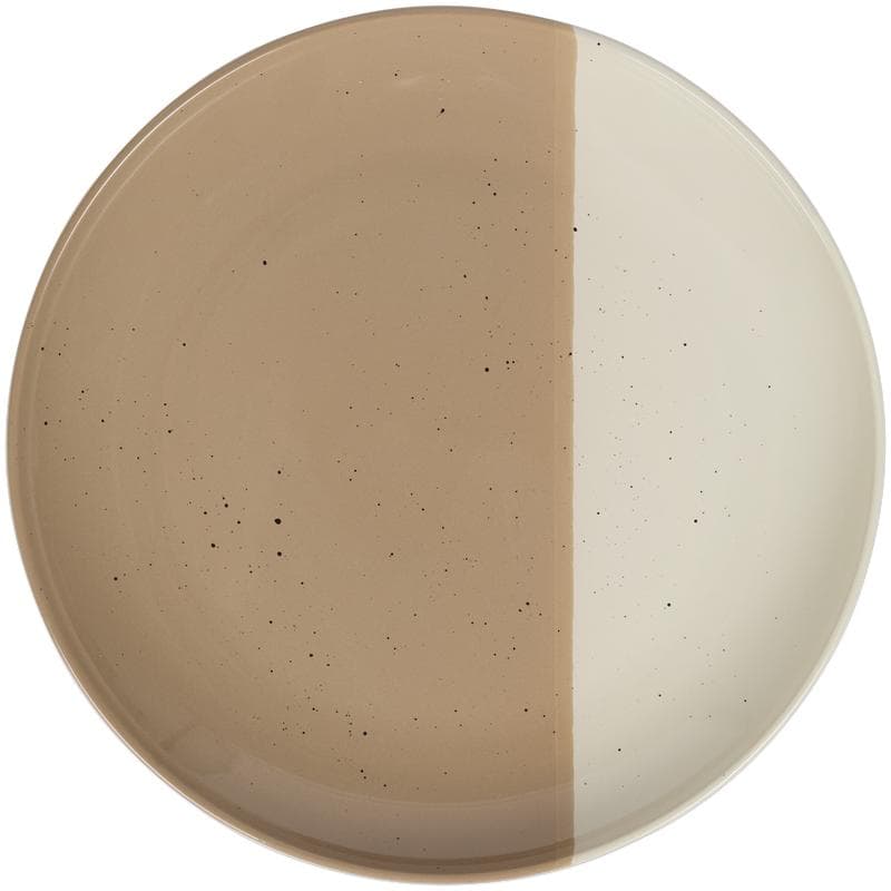 Azur serviesset met gespikkeld design - beige/roze