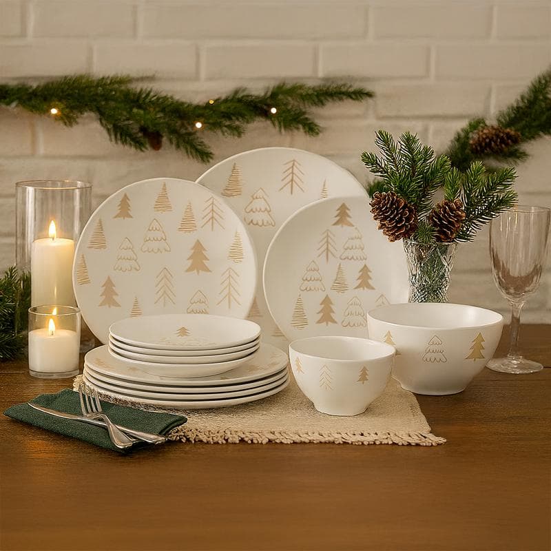 kerstservies crème-wit sfeer