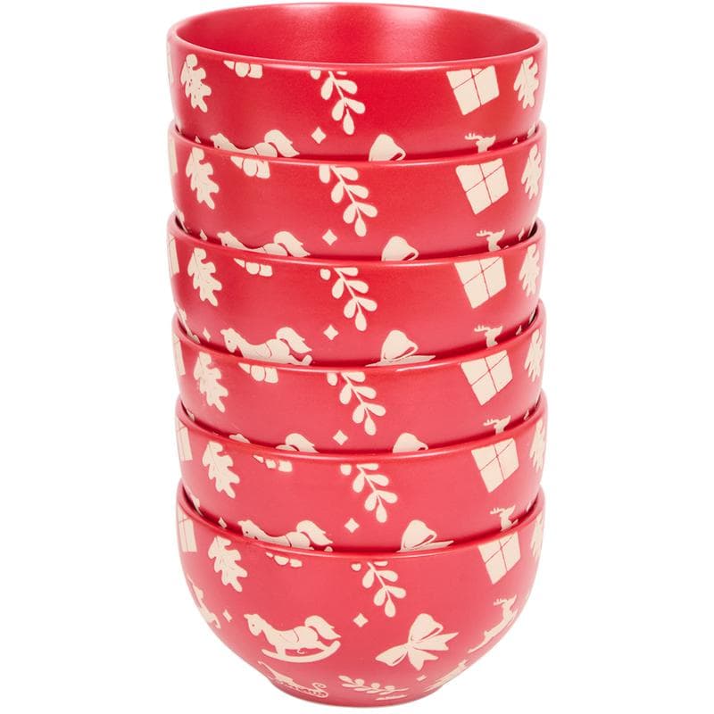 Bordenset in kerstthema - rood