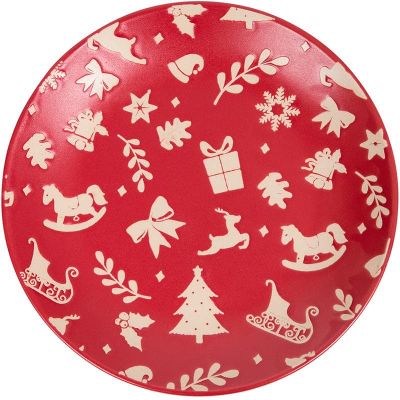 Bordenset in kerstthema - rood