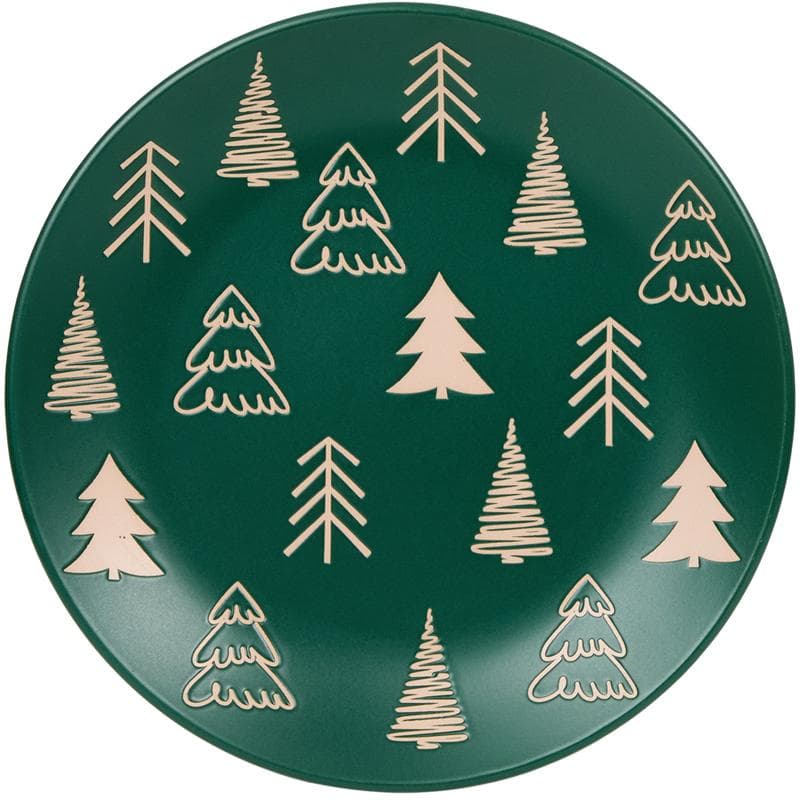 Service de table avec sapin de Noël - vert