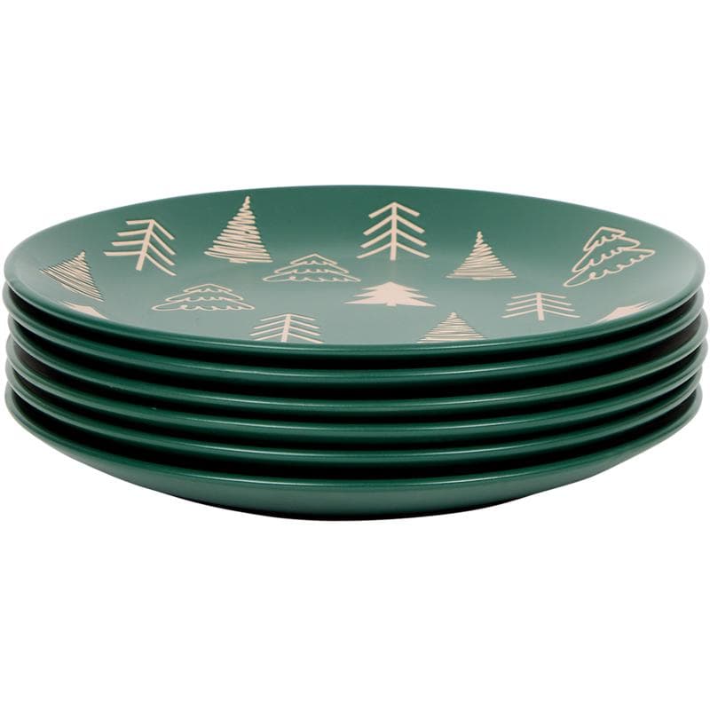 Service de table avec sapin de Noël - vert