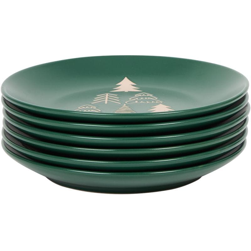 Service de table avec sapin de Noël - vert