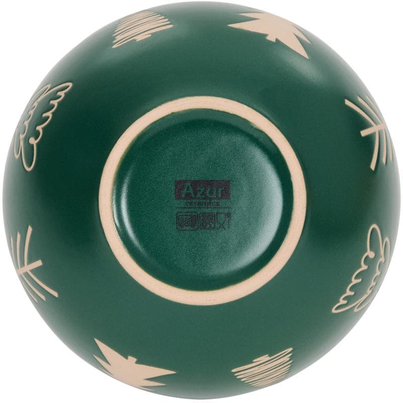 Kerstserviesset met kerstboom - groen