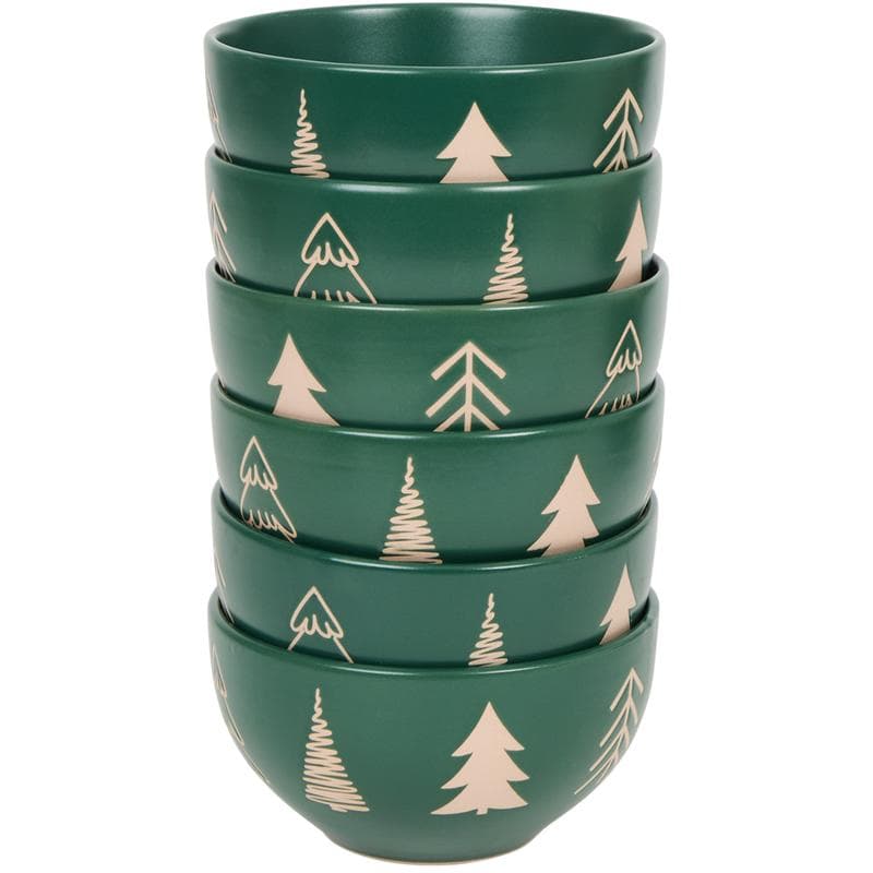 Service de table avec sapin de Noël - vert