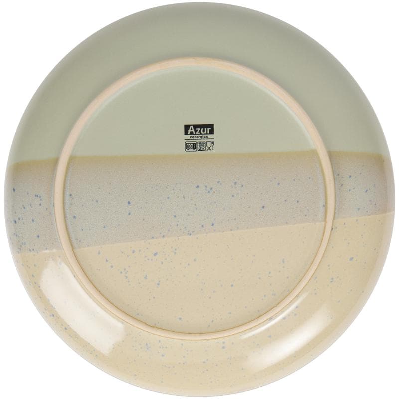 Azur serviesset met gespikkeld design - beige/groen