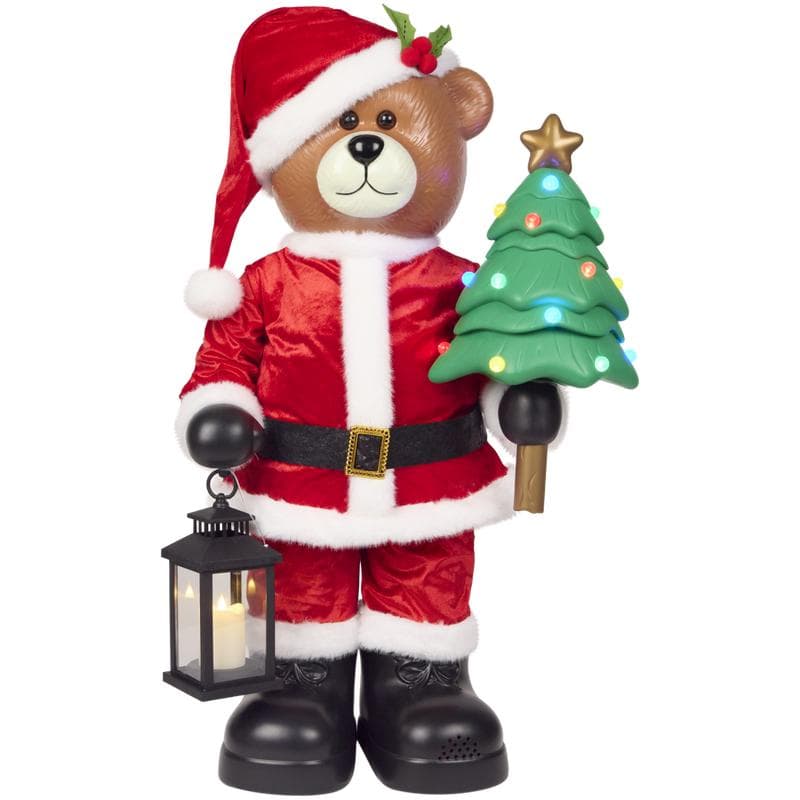 Staande kerstbeer met ledverlichting - voor binnen-1