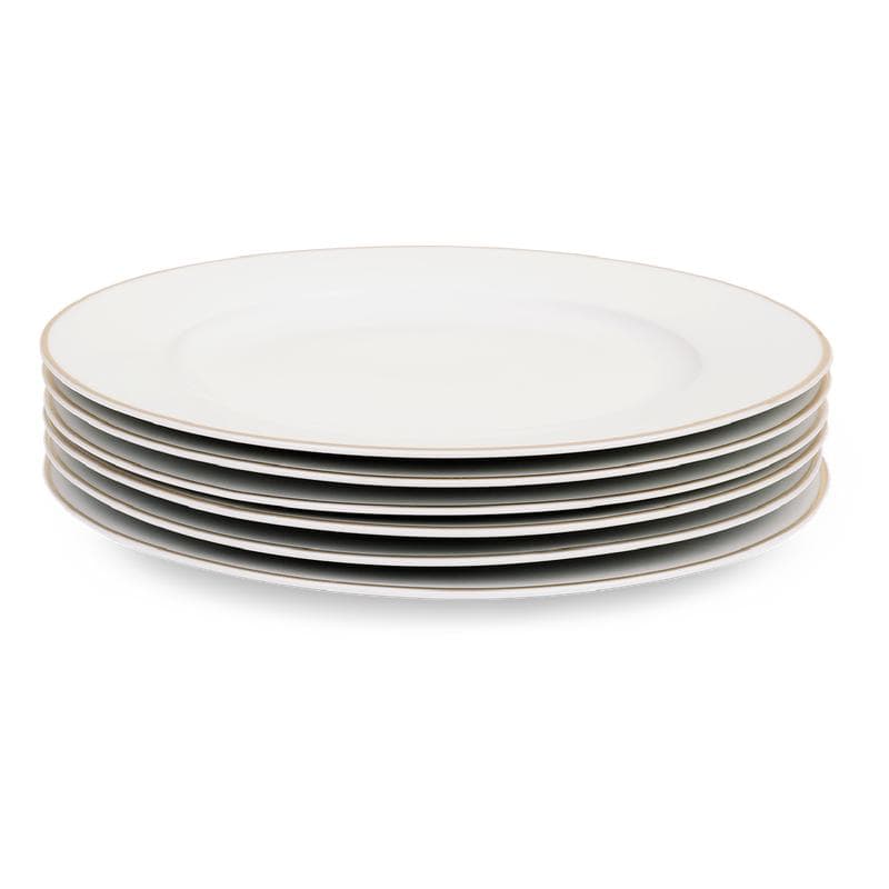 Bordenset - wit met gouden randje