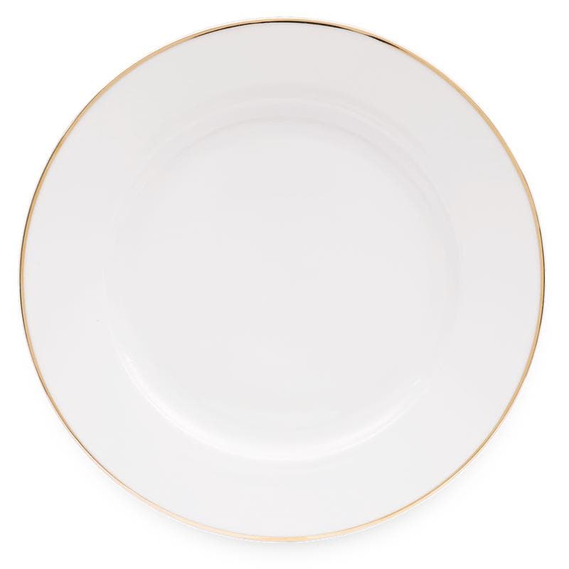 Bordenset - wit met gouden randje
