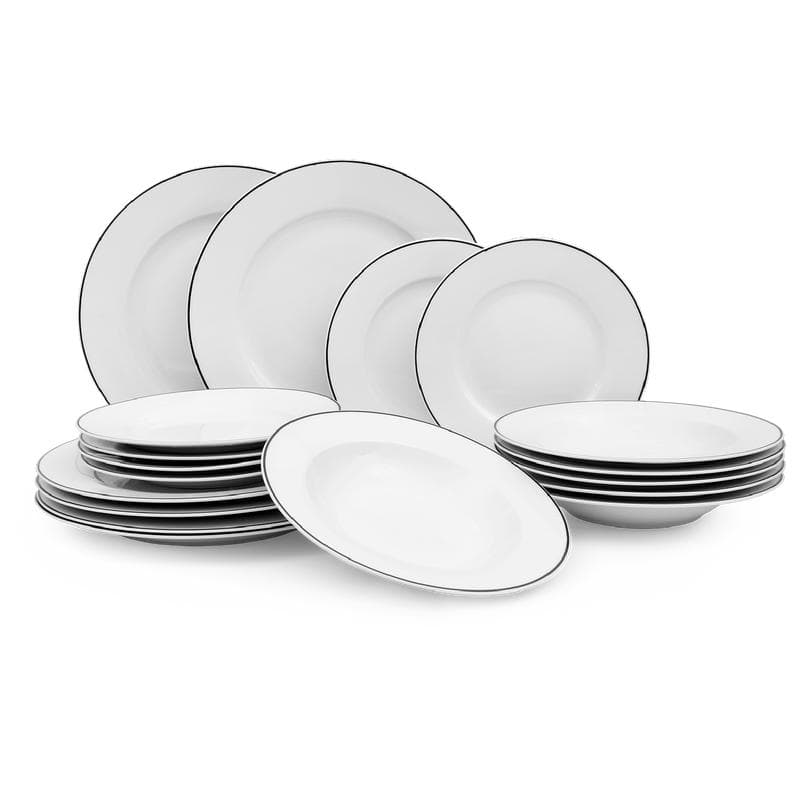 Service - blanc avec liseré noir