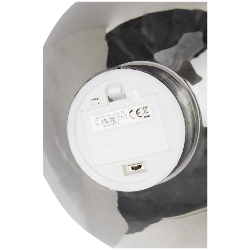 Glazen kerstbal met led-verlichting - 25 cm