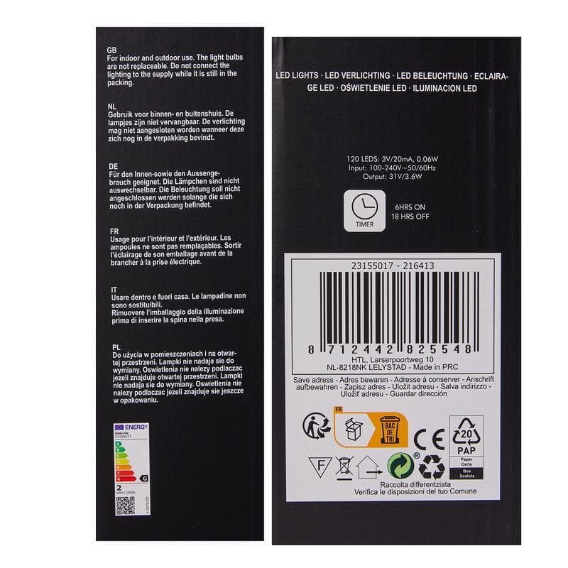 Kerstster met 120 led-lichtjes