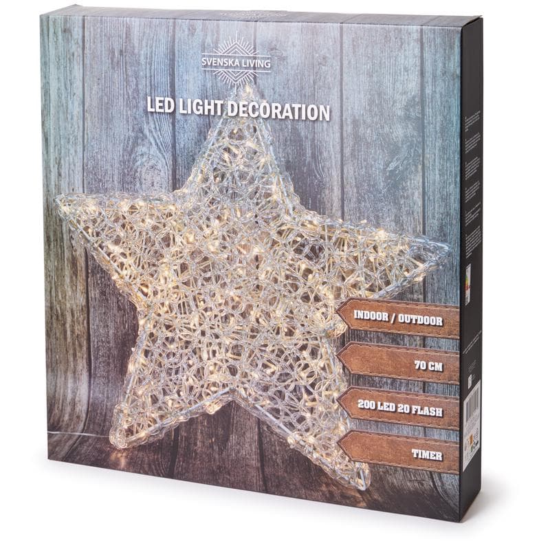 Kerstster met 200 led-lichtjes