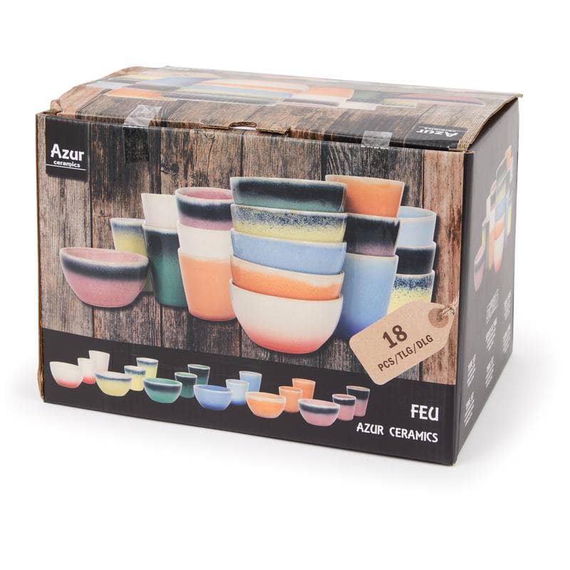 Coffret de tasses & bols Feu