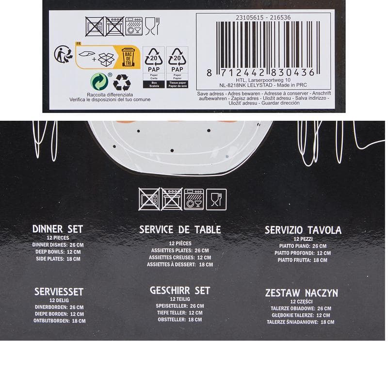 Service en dolomite dure - Halloween