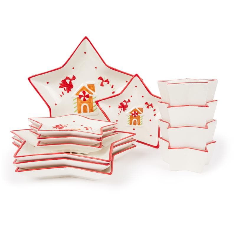 Kerstservies stervormig