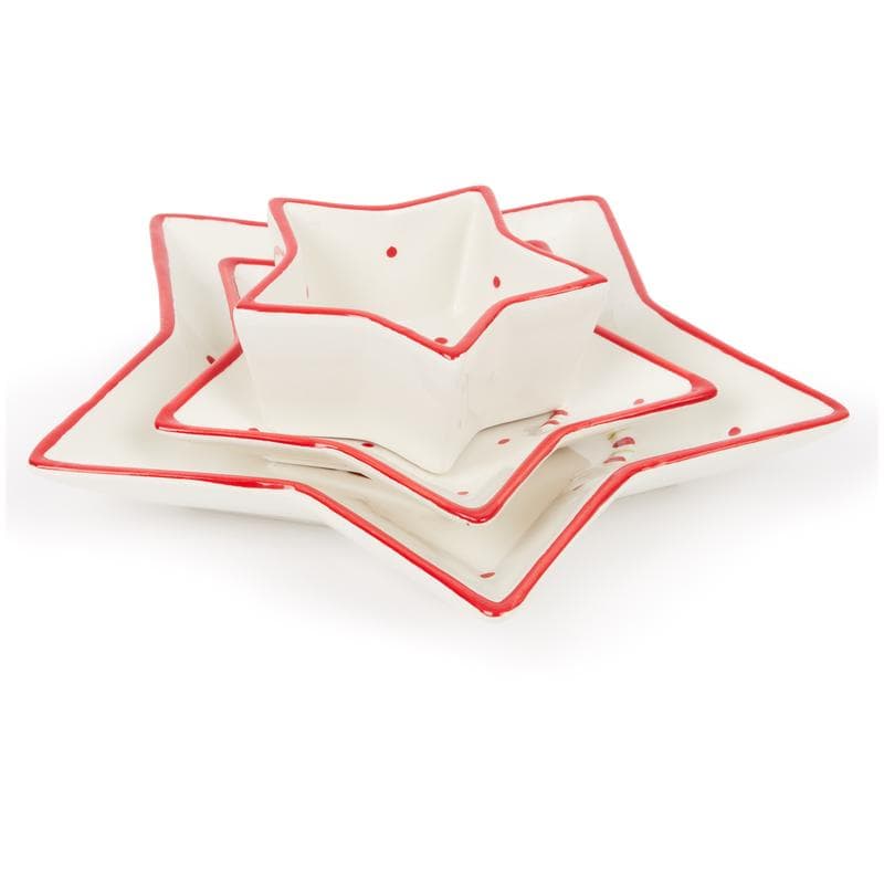 Kerstservies stervormig - opgestapeld