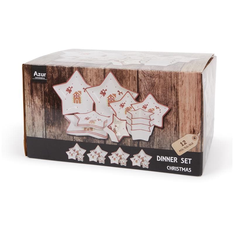 Kerstservies stervormig