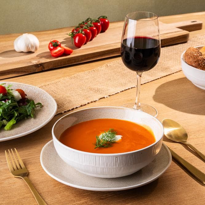 Service de table en émail réactif - sable