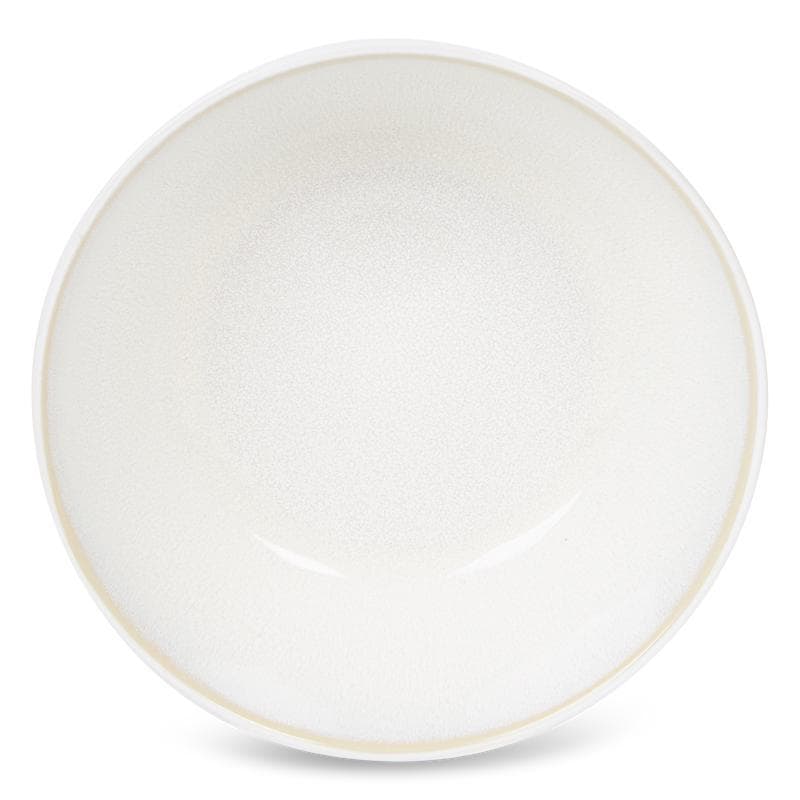 Serviesset met reactief glazuur - gebroken wit