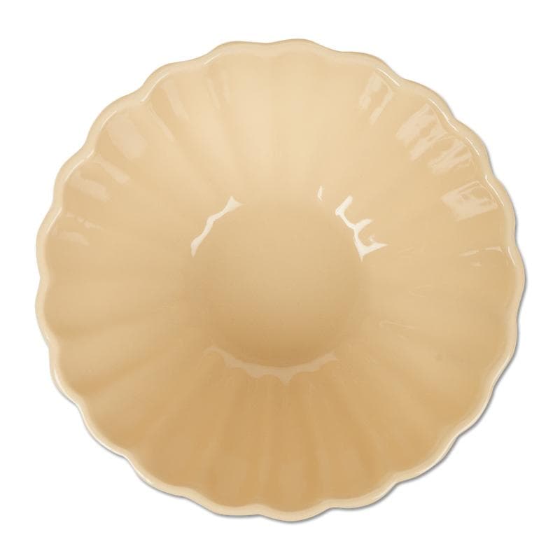 Bordenset bloem - beige