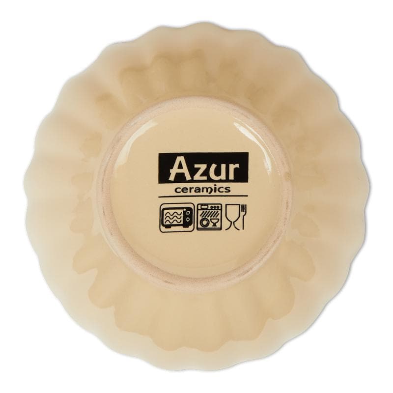 Bordenset bloem - beige